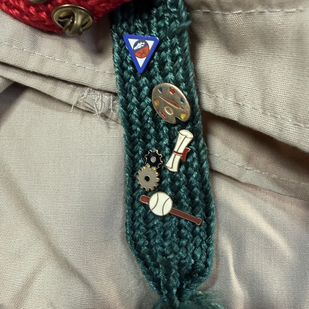Vintage BSA Cub Scout Webelos Uniform Shirt Pack 153 Heart O Texas Youth LG USA